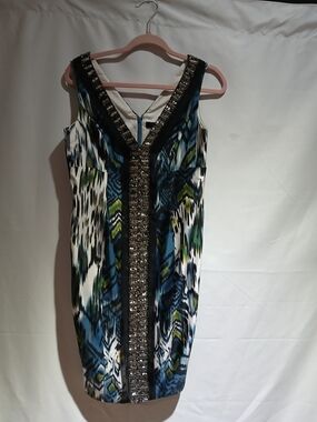 Carmen Marc Valvo Beaded Dress Size 8
